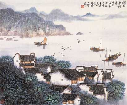 宋玉麟 桐君春韵图 镜心